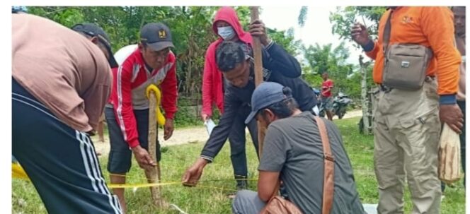 Pengukuran Lahan Rumah Khusus, Oleh PUPR Kepsul, Jumat (3/9/2021)