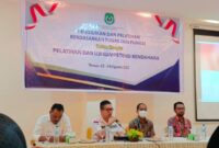 Kepala BPKAD Malut, Ahmad Purbaya saat menghadiri kegiatan pelatiha dan UKB di bal room Emerald Hotel Ternate, Rabu (3/08/2022)