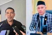 Ketua DPRD Halbar, Ibdu Saud Kadim dan Yoram Uang, Ketua Komisi I. 