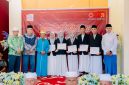 Foto bersama Staf Ahli Bupati, H. Imrat Idrus dan sejumlah santri didampingi Direktur Rumah Tahfidz Sofyan Labuha.